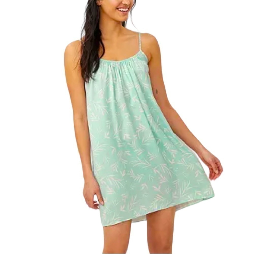LC Lauren Conrad Satin Ruffle Chemise dress baby blue baby doll